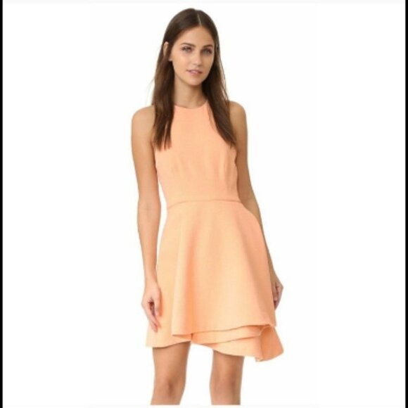 C/MEO Collective Peach Skater Asymmetrical Dress Size S - Picture 4 of 10
